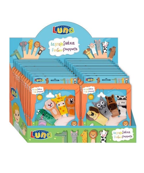 Δακτυλοζωάκια Luna Toys 5 τμχ 622101 2 σχέδια